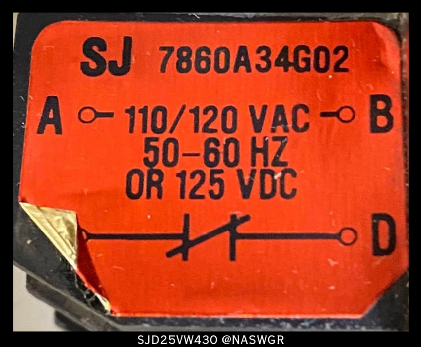 Square D SJD25VW430 AC Contactor - 360 Amps/5000v