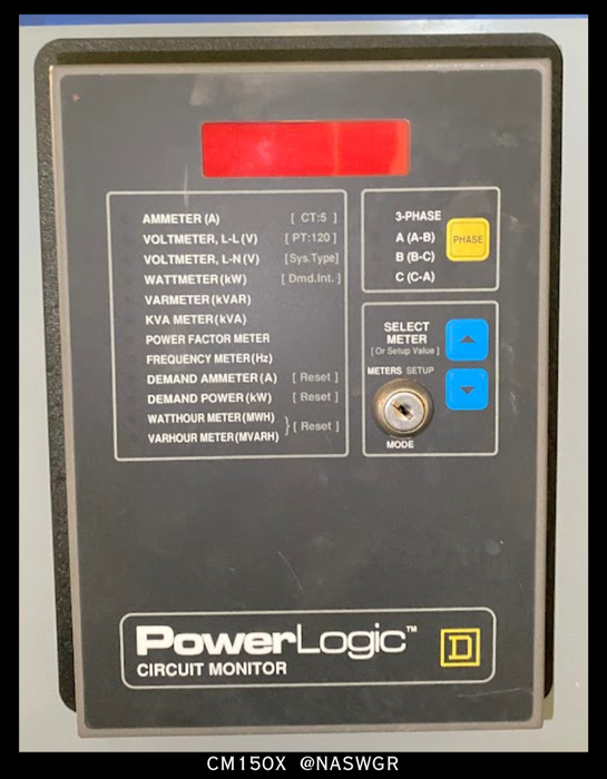 Square D CM150X1 Power Logic Circuit Monitor