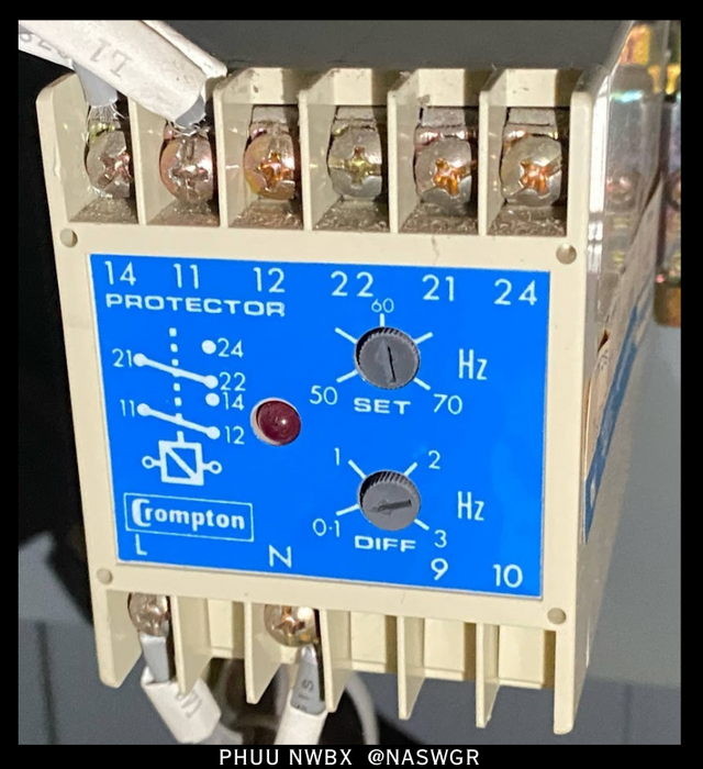 Crompton PHUU NWBX Under Frequency Relay - 120vAC