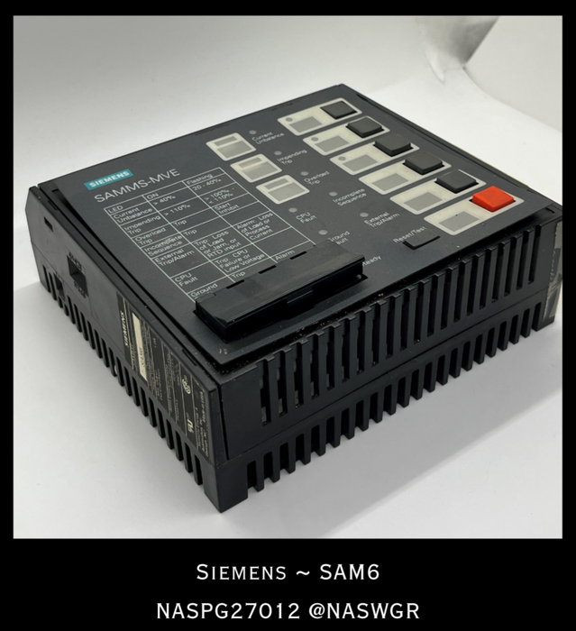 SAM6 - Siemens SAM6 - SAMMS-MVE ELECTRONIC OVERLOAD DEVICE