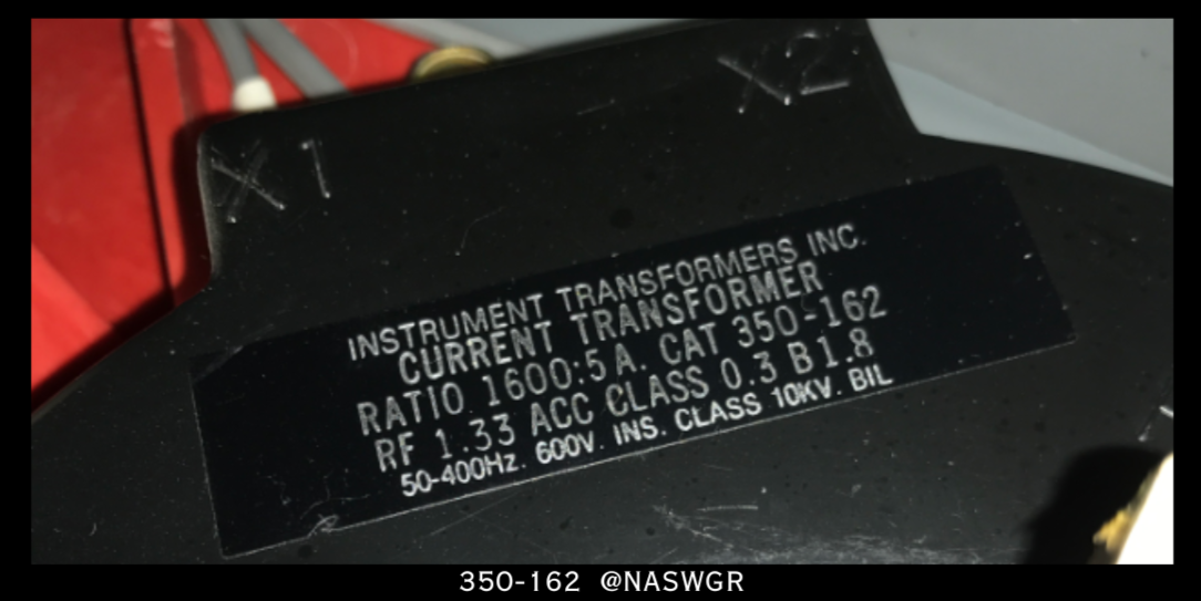 Instrument Transformers Inc 350-162 Current Transformer - 1600:5 Amp