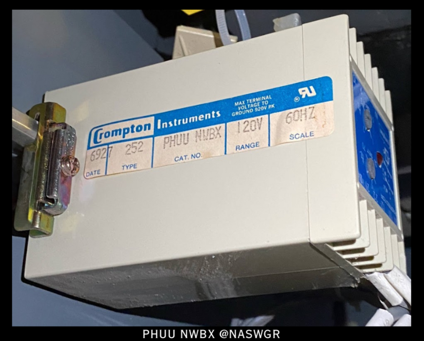 Crompton PHUU NWBX Under Frequency Relay - 120vAC