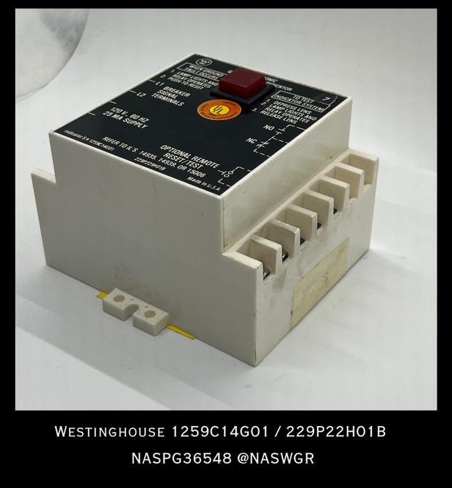 1259C14G01 ~ Westinghouse 1259C14G01 Seltronic Ground Fault Indicator