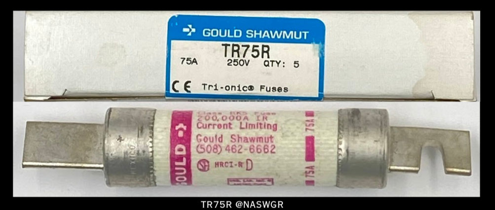 GOULD SHAWMUT TR75R Fuse - 75A/250V - Unused