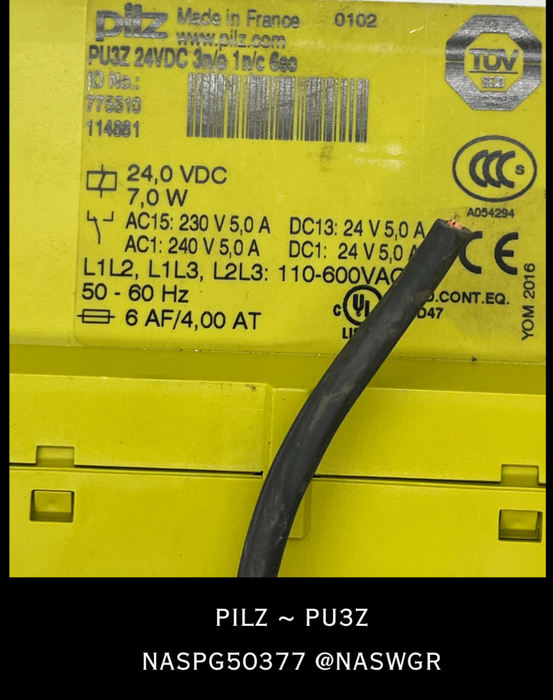 PU3Z ~ PILZ PU3Z Safety Relay 24VDC