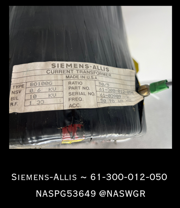 61-300-012-050 ~ Siemens-Allis 61-300-012-050 BO 100G CT