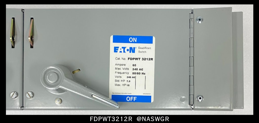 Eaton FDPWT3212R Fusible Panelboard Switch - 30/60 Amp - Unused