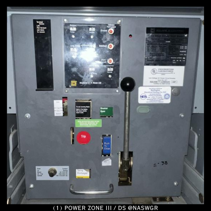 Square D Power Zone III / DS Switchgear 1600 Amps/ 480/277V