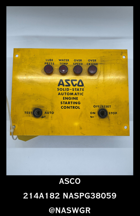 214A182 ~ Automatic Switch Company 214A182 Automatic Engine Starting Control