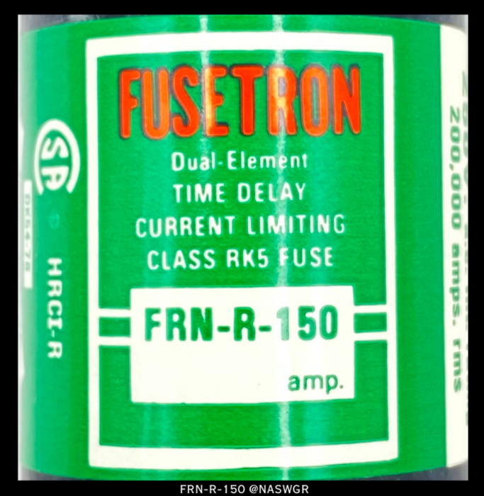 Bussman Fusetron FRN-R-150 Fuse - 150A/250V - Unused