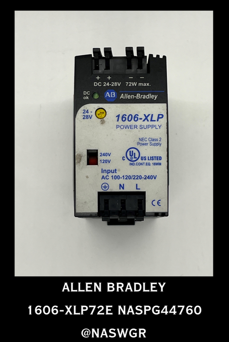 1606-XLP72E ~ Allen Bradley 1606-XLP72E 1606-XLP POWER SUPPLY