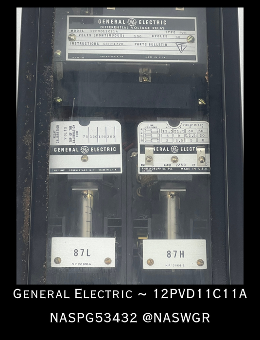 12PVD11C11A ~ General Electric 12PVD11C11A - PVD Differential Voltage Relay