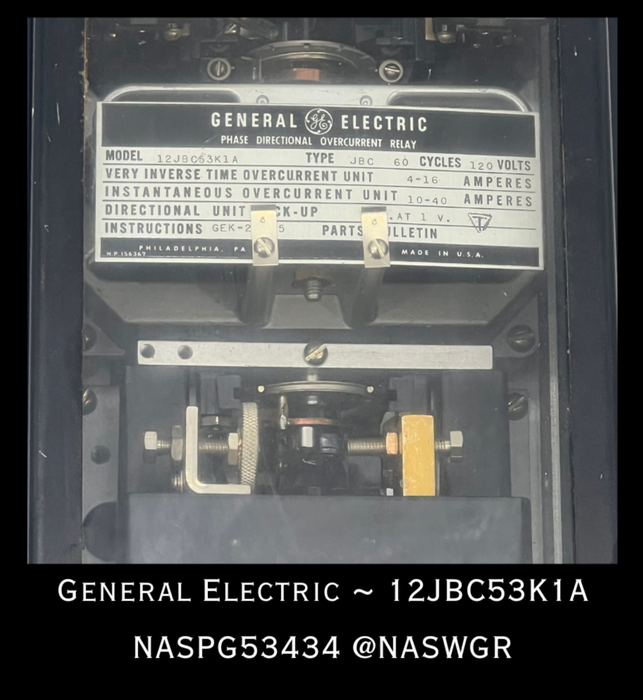 12JBC53K1A ~ General Electric 12JBC53K1A- JBC PHASE DIRECTIONAL OVERCURRENT RELAY