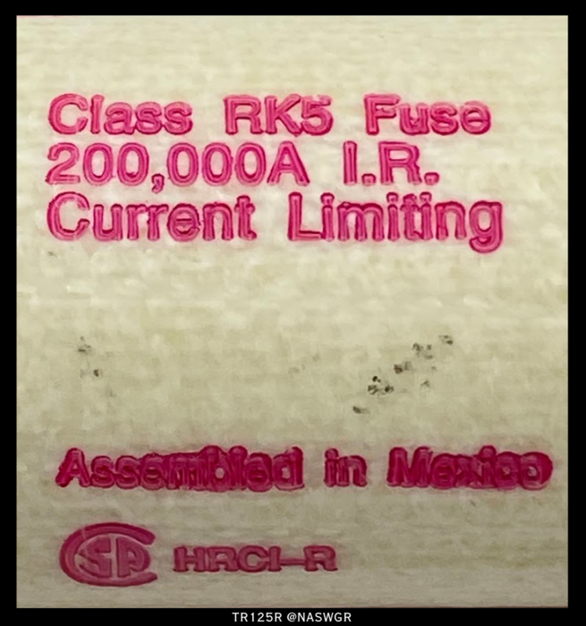 FERRAZ SHAWMUT TR125R Fuse - 125A/ 250V - Unused