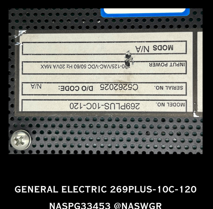 269PLUS-10C-120 ~269PLUS-10C-120 269 PLUS MOTOR MANAGEMENT RELAY