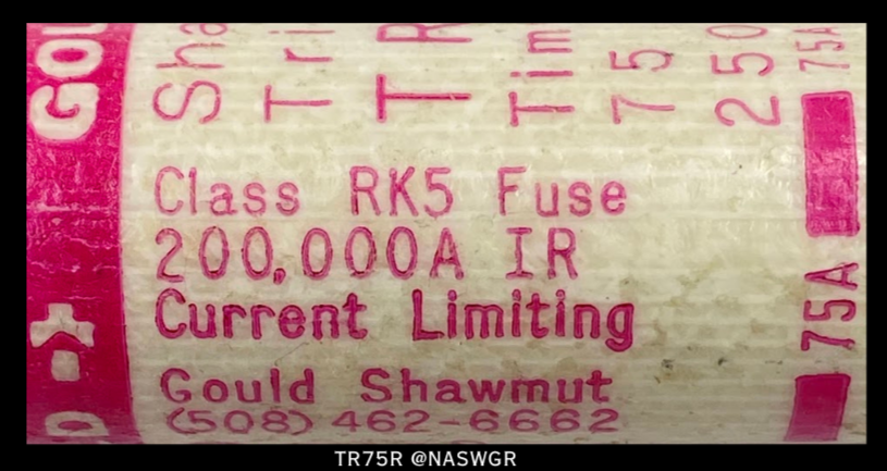 GOULD SHAWMUT TR75R Fuse - 75A/250V - Unused