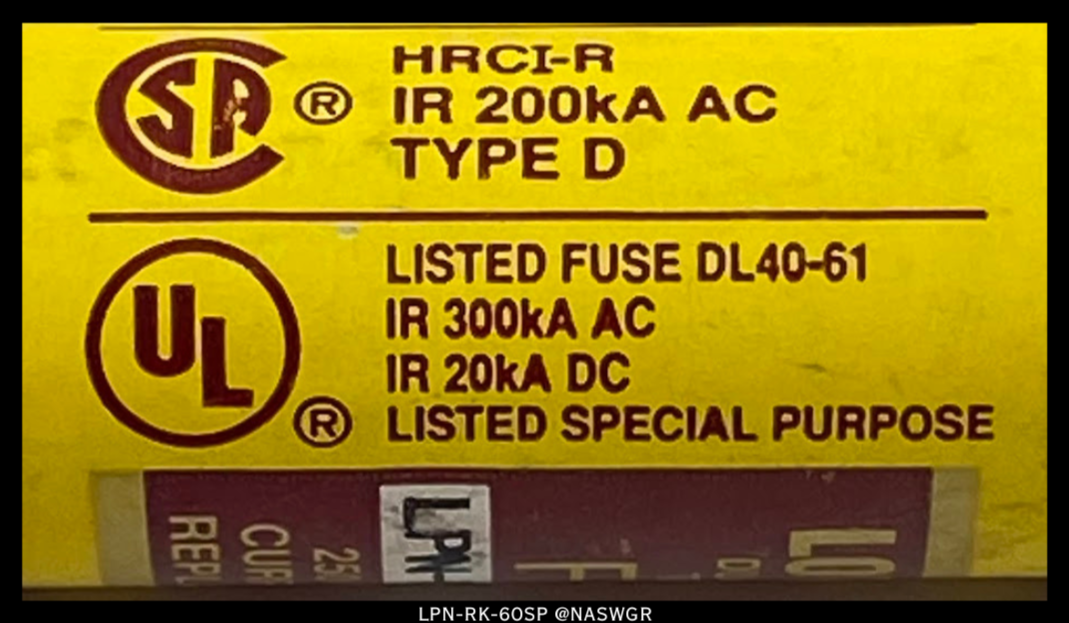 Cooper Bussman LPN-RK-60SP Fuse - 60A/250V - Unused