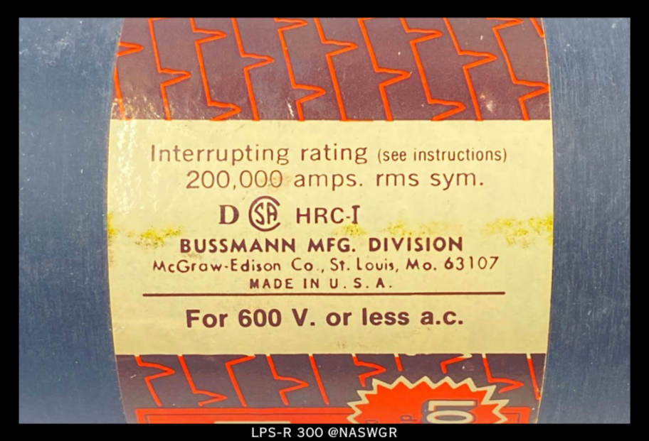 McGraw Edison LPS-R-300 Fuse - 300A/600V