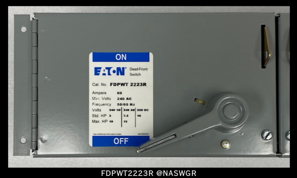 Eaton FDPWT2223R Fusible Panelboard Switch ~ 60/100 Amp - Unused