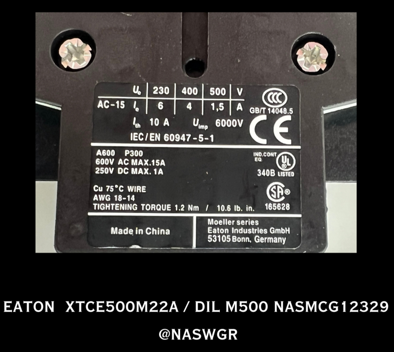 Eaton DILM500/22(RA250)/XTCE500M22A XT Contactor - 550Amp/110-250v Coil - Unused