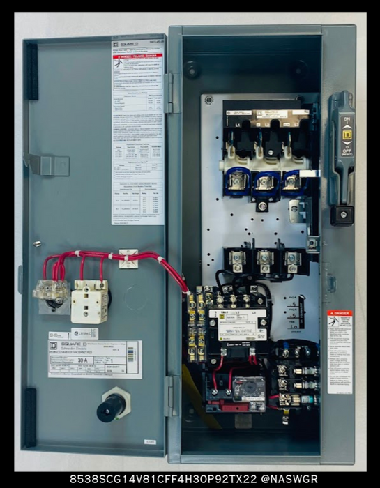 Square D 8538SCG14V81CFF4H30P92TX22 Combination Motor Starter - 30 Amp - Unused