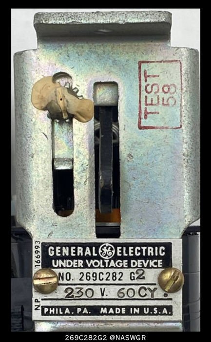 General Electric 269C282G2 Under Voltage Device - 230V