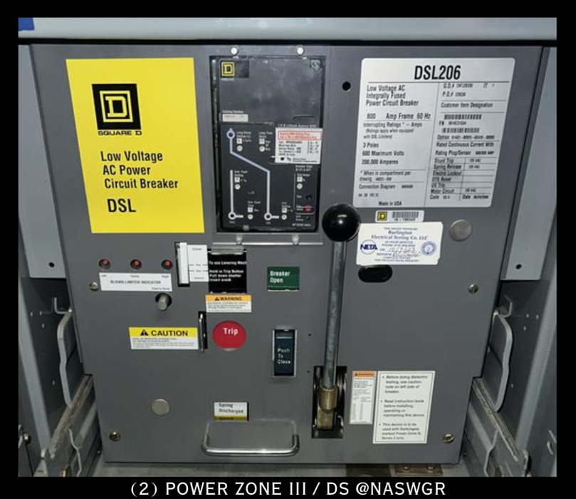 Square D Power Zone III / DS Switchgear 1600 Amps/ 480/277V