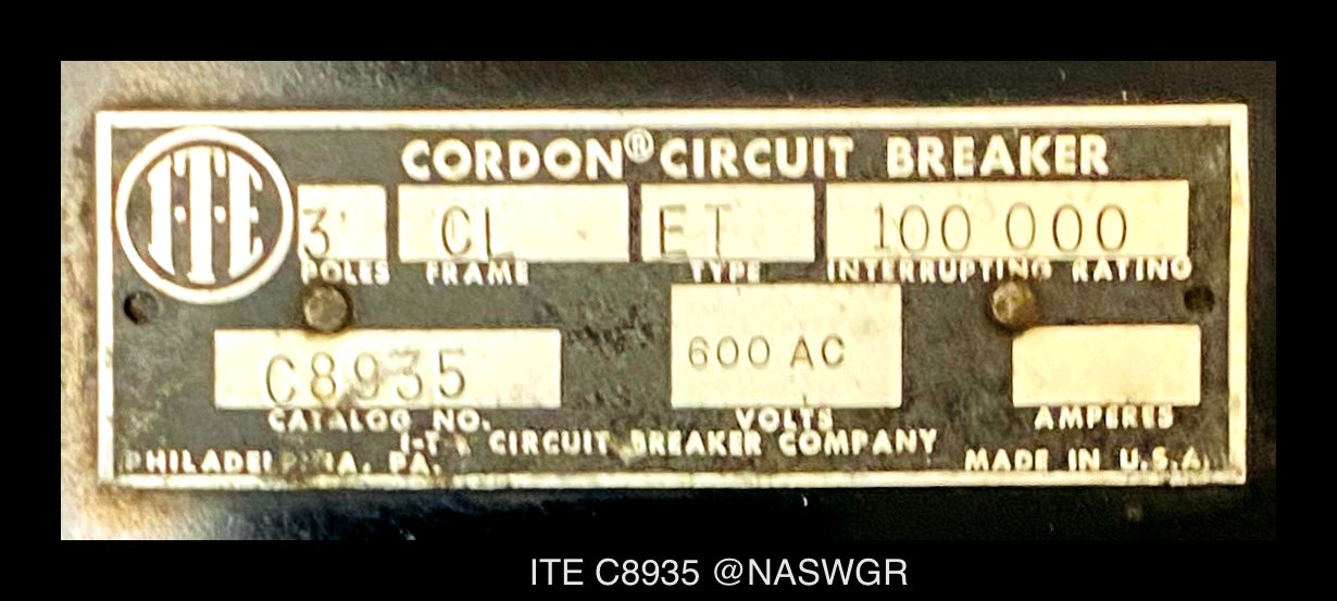 ITE Cordon C8935 Molded Case Circuit Breaker - 600 Amp