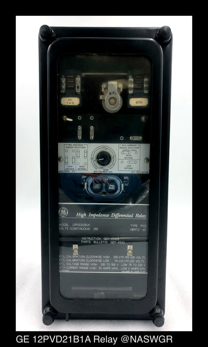 GE 12PVD21B1A High Impedance Differential Relay - 150vAC -  Unused Surplus