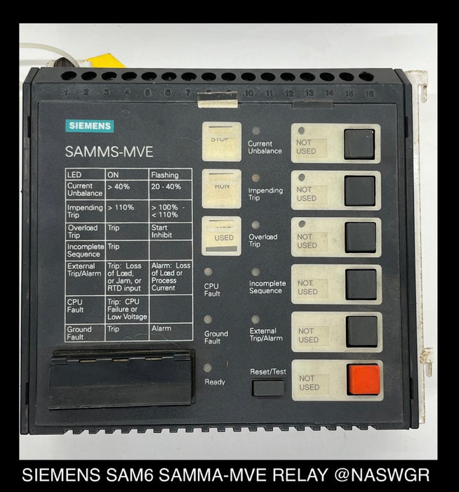 SAM6 ~ Siemens SAM6 SAMMA-MVE Relay