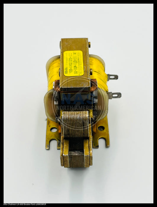 Allis-Chalmers LA-600A/LA-800A/LA-1600A Breaker Close Solenoid Group Solenoid 240 VAC & 125 VDC - P/N: 18-724-513-002