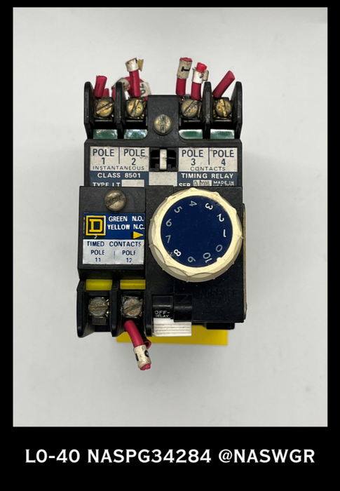 L0-40 ~ 	SQUARE D L0-40 TYPE L CONTROL RELAY