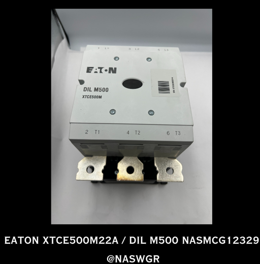 Eaton DILM500/22(RA250)/XTCE500M22A XT Contactor - 550Amp/110-250v Coil - Unused