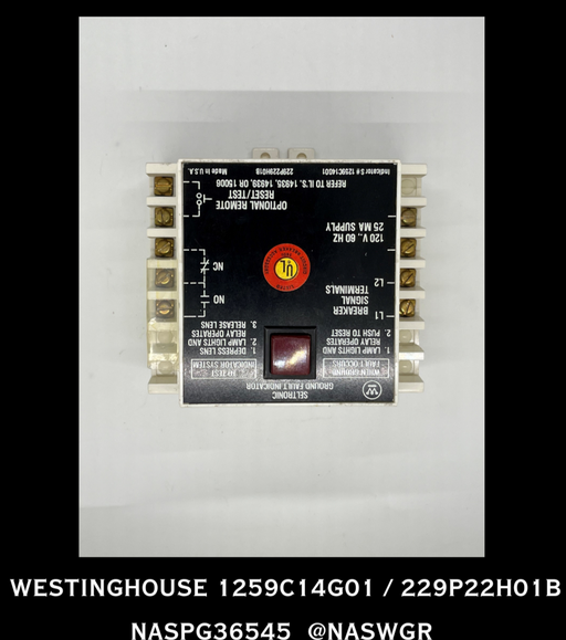 1259C14G01 / 229P22H01B - WESTINGHOUSE - SELTRONIC GROUND FAULT INDICATOR