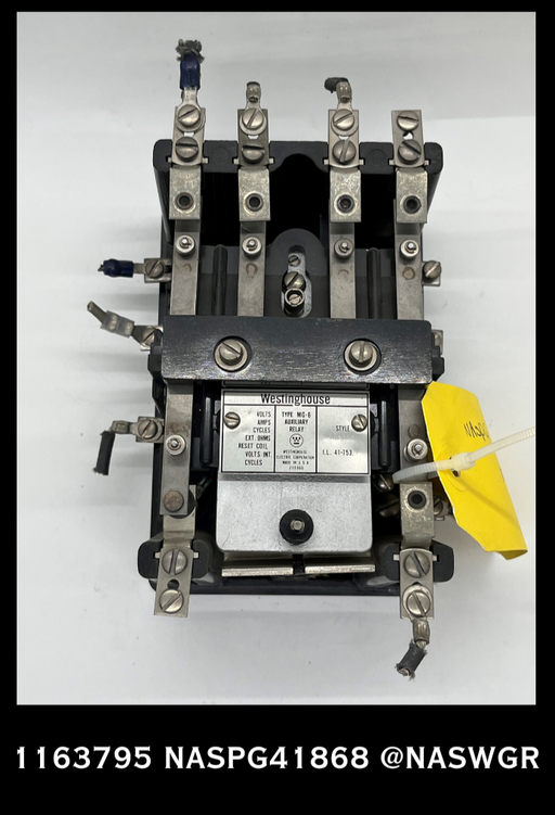 1163795 - Westinghouse 1163795 MG-6 AUXILIARY RELAY