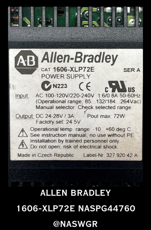 1606-XLP72E ~ Allen Bradley 1606-XLP72E 1606-XLP POWER SUPPLY