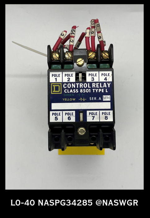 L0-40 ~ SQUARE D L0-40 TYPE L CONTROL RELAY