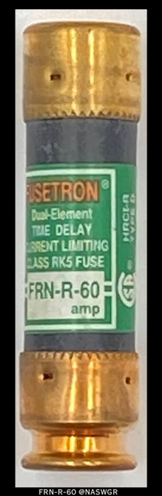 Bussman Fusetron FRN-R-60 Fuse - 60A/250V - Unused