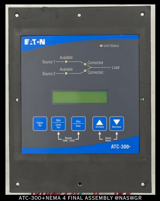 Eaton ATC-300+NEMA 4 FINAL ASSEMBLY ATC-300+ AUTOMATIC TRANSFER SWITCH