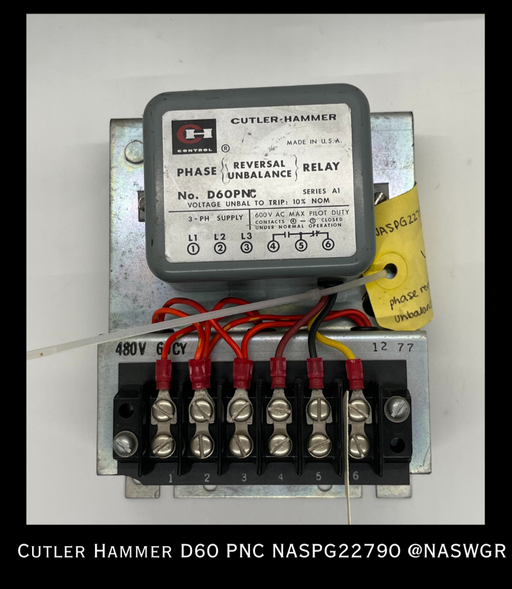 D60 PNC ~ Cutler-Hammer D60 PNC ~ Phase Reversal Unbalance Relay