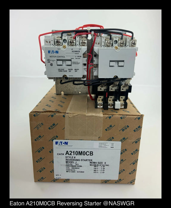 Eaton A210M0CB NEMA Motor Control Starter - 18 Amp - Unused Surplus