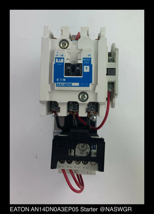 Eaton AN14DN0A3EP05 Freedom NEMA Motor Control Starter - 27 Amp - Unused Surplus