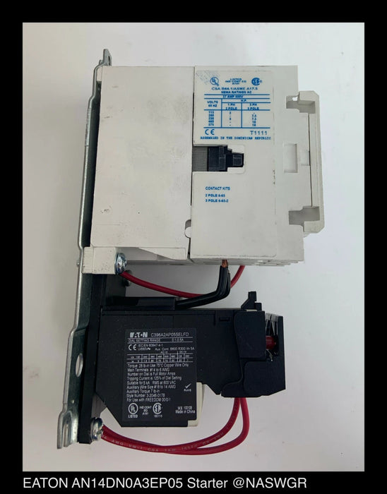 Eaton AN14DN0A3EP05 Freedom NEMA Motor Control Starter - 27 Amp - Unused Surplus