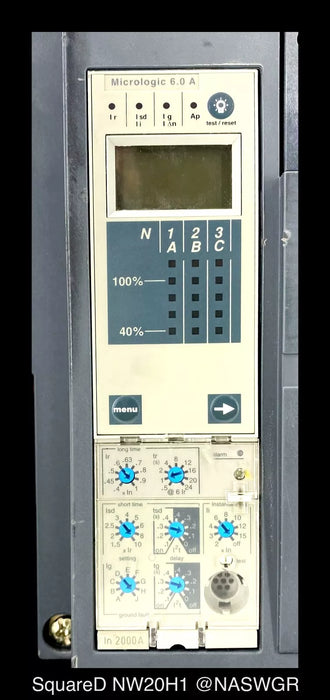 Square D MasterPact NW20H1 Circuit Breaker - 2000 Amp