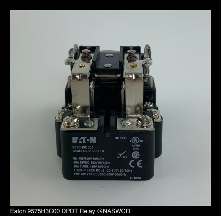 Eaton 9575H3C000 General Purpose Relay - 480vAC - Unused Surplus