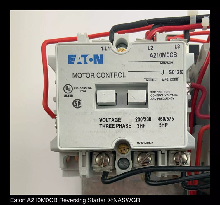 Eaton A210M0CB NEMA Motor Control Starter - 18 Amp - Unused Surplus