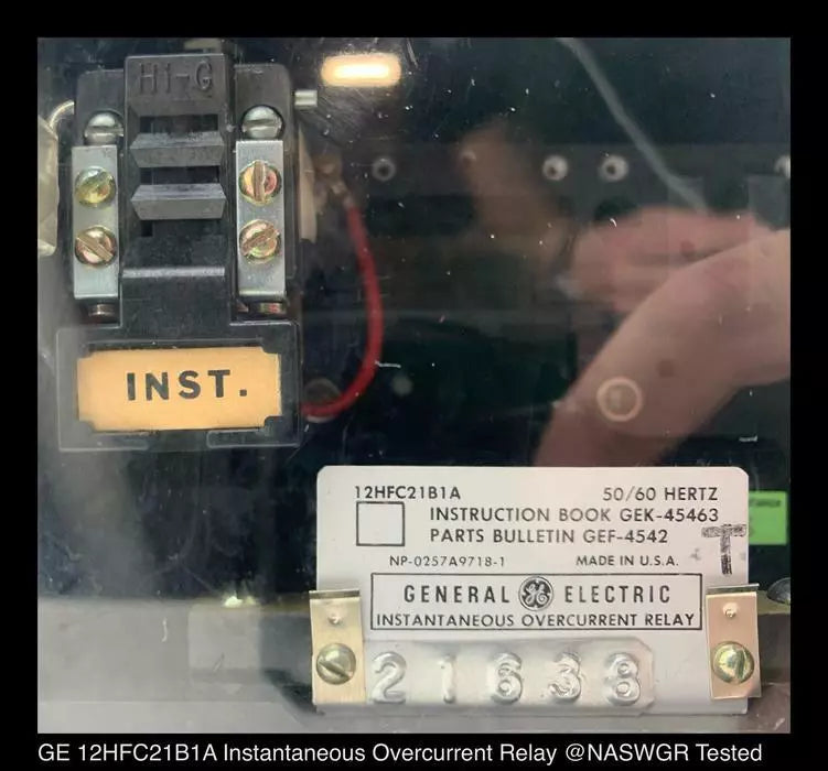GE 12HFC21B1A Instantaneous Overcurrent Relay