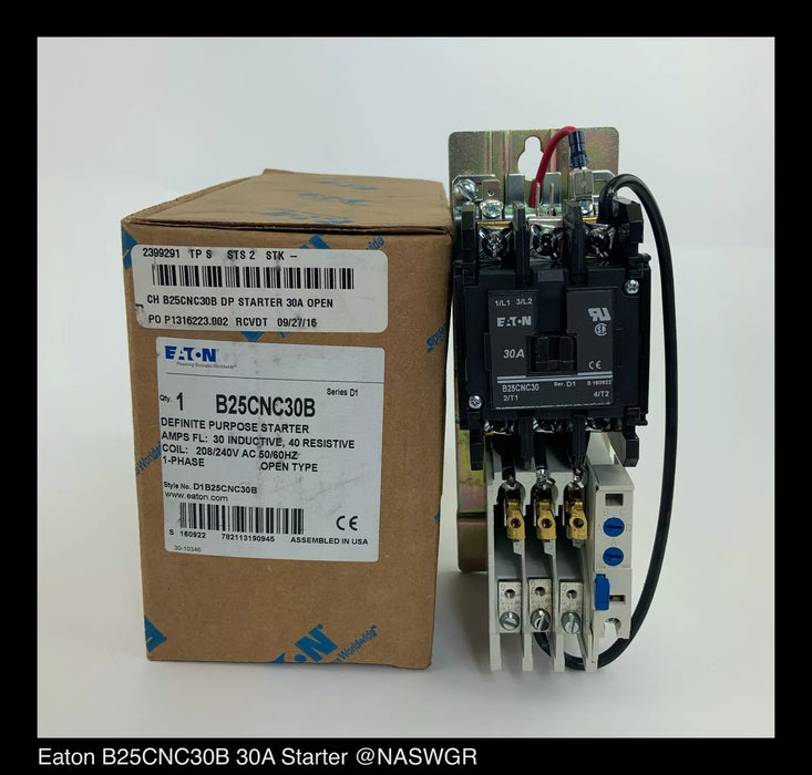Eaton B25CNC30B Definite Purpose Starter - 30 Amp - Unused Surplus