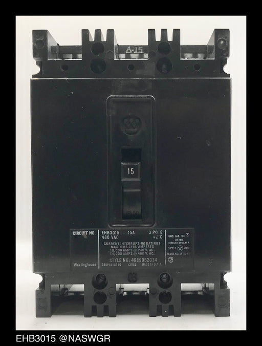 Westinghouse EHB3015 Molded Case Circuit Breaker - 15 Amp