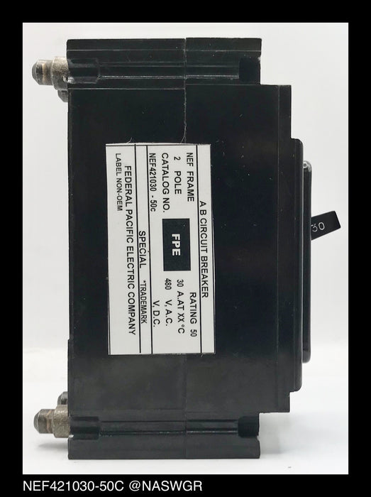 Federal Pacific NEF421030-50C Molded Case Circuit Breaker - 30 Amp